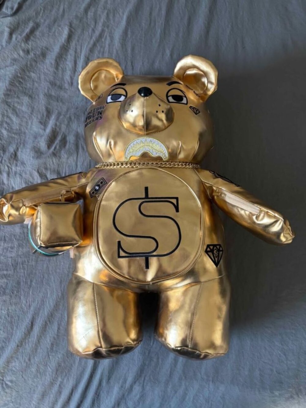 Sprayground Backpack Gold Bear